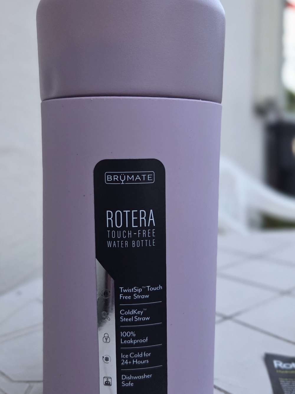 Brümate Rotera Touch-Free Water Bottle — Dusty Pink